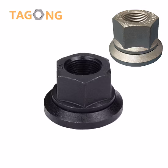 Specialized Manufacturer DIN74361A Truck Hub Nut Class10 Wheel Nuts for Truck Auto Part Oiled with Mobile Washer at Factory Price