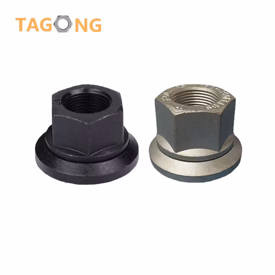 Specialized Manufacturer DIN74361A Truck Hub Nut Class10 Wheel Nuts for Truck Auto Part Oiled with Mobile Washer at Factory Price