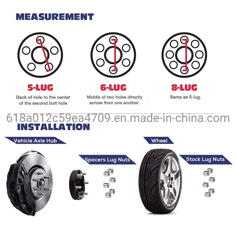 Custom 2.5 Inch Aluminum Alloy Hubcentric Adapter Studs Forged Wheel Spacers 5X127